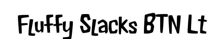 Fluffy Slacks BTN Lt font preview