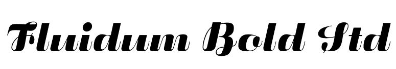 Fluidum Bold Std font preview