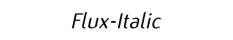 Flux-Italic font preview