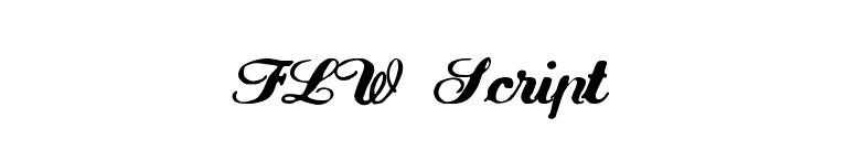 FLW Script font preview