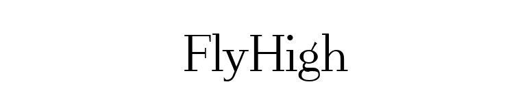 FlyHigh font preview