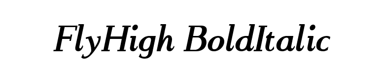 FlyHigh BoldItalic font preview