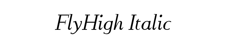 FlyHigh Italic font preview