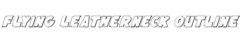 Flying Leatherneck Outline font preview