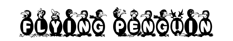 Flying Penguin font preview