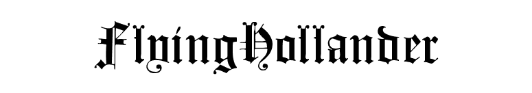 FlyingHollander font preview