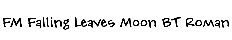 FM Falling Leaves Moon BT Roman font preview