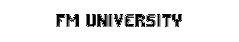 FM University font preview