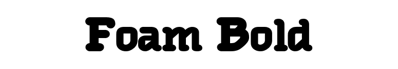 Foam Bold font preview