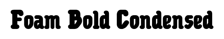 Foam Bold Condensed font preview