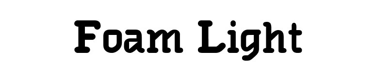 Foam Light font preview