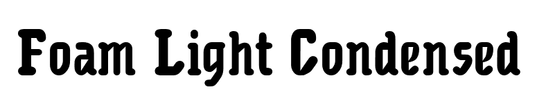 Foam Light Condensed font preview