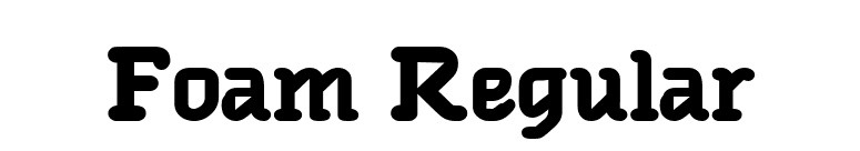 Foam Regular font preview