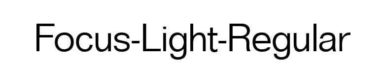 Focus-Light-Regular font preview