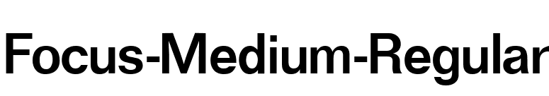 Focus-Medium-Regular font preview