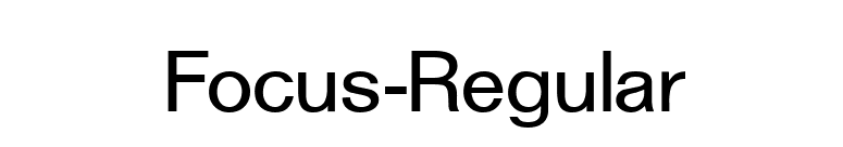 Focus-Regular font preview