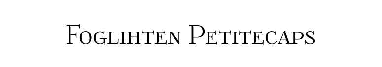Foglihten Petitecaps font preview