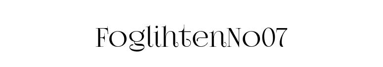 FoglihtenNo07 font preview