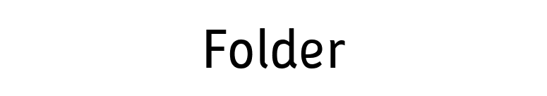Folder font preview