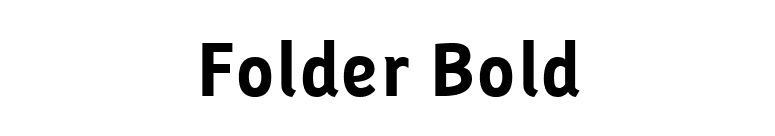 Folder Bold font preview