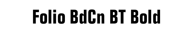 Folio BdCn BT Bold font preview