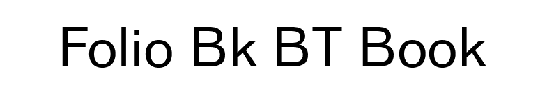 Folio Bk BT Book font preview