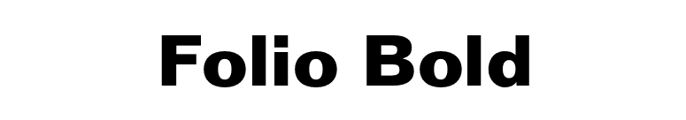 Folio Bold font preview