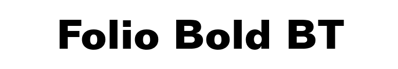 Folio Bold BT font preview