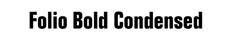 Folio Bold Condensed font preview