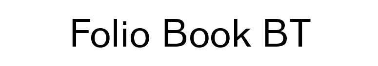 Folio Book BT font preview