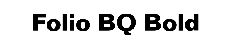 Folio BQ Bold font preview