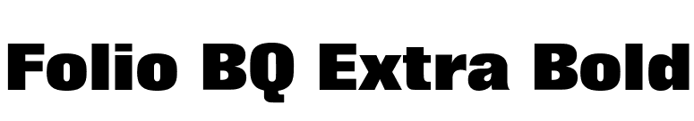 Folio BQ Extra Bold font preview