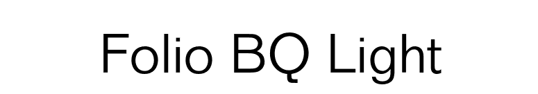 Folio BQ Light font preview