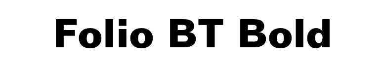 Folio BT Bold font preview