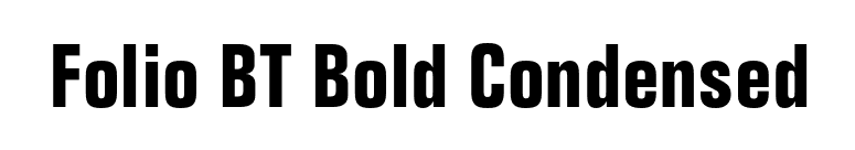 Folio BT Bold Condensed font preview