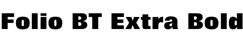 Folio BT Extra Bold font preview