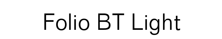 Folio BT Light font preview