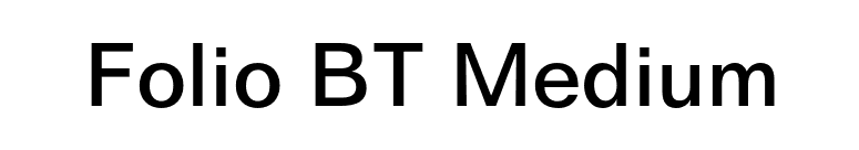Folio BT Medium font preview