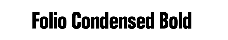 Folio Condensed Bold  font preview