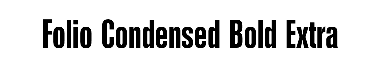 Folio Condensed Bold Extra  font preview
