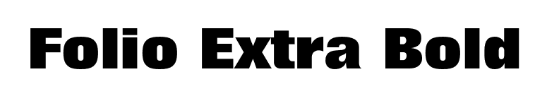 Folio Extra Bold font preview