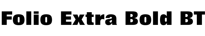 Folio Extra Bold BT font preview