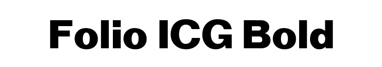 Folio ICG Bold font preview
