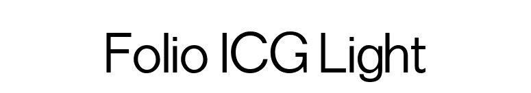 Folio ICG Light font preview