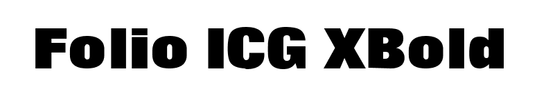 Folio ICG XBold font preview