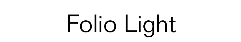 Folio Light font preview