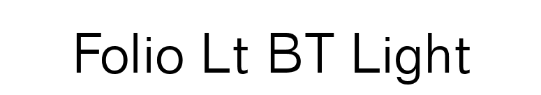 Folio Lt BT Light font preview