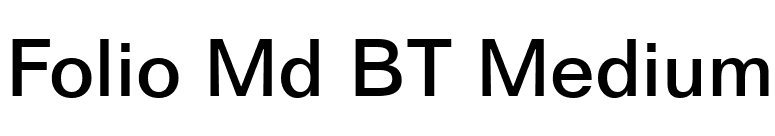 Folio Md BT Medium font preview