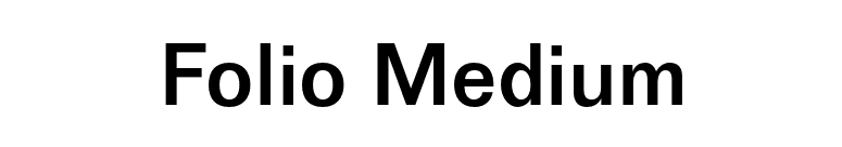 Folio Medium font preview