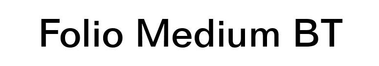 Folio Medium BT font preview